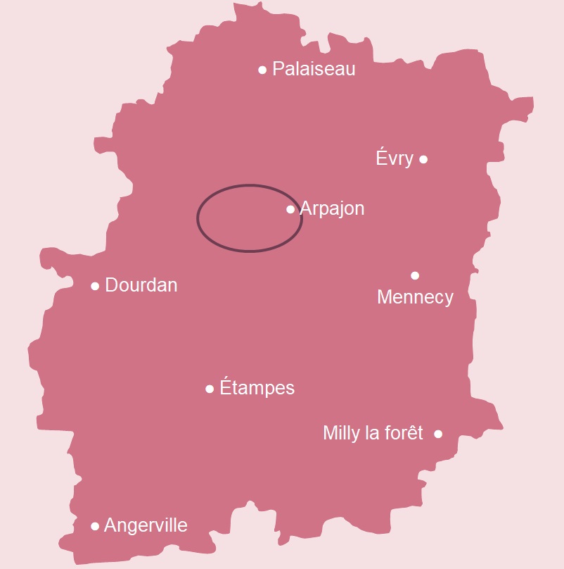 Carte communes Essonne